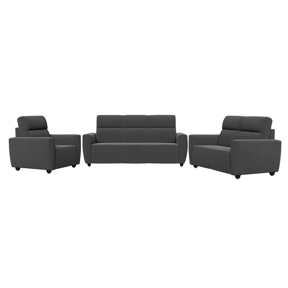 Wakefit Belizesofa set-(3+2+1) - Reflection Charcoal Grey